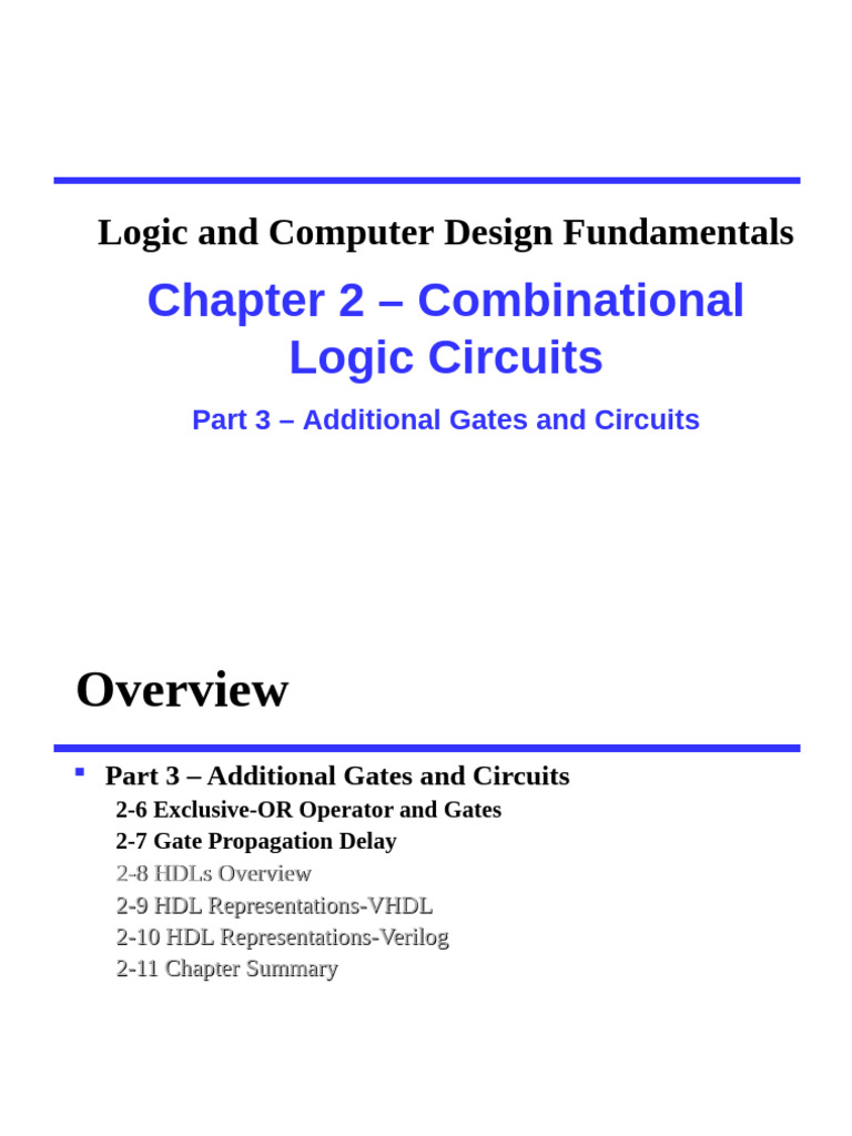 Combinational Logic: XOR and Gates | PDF | Logic Gate | Digital Electronics