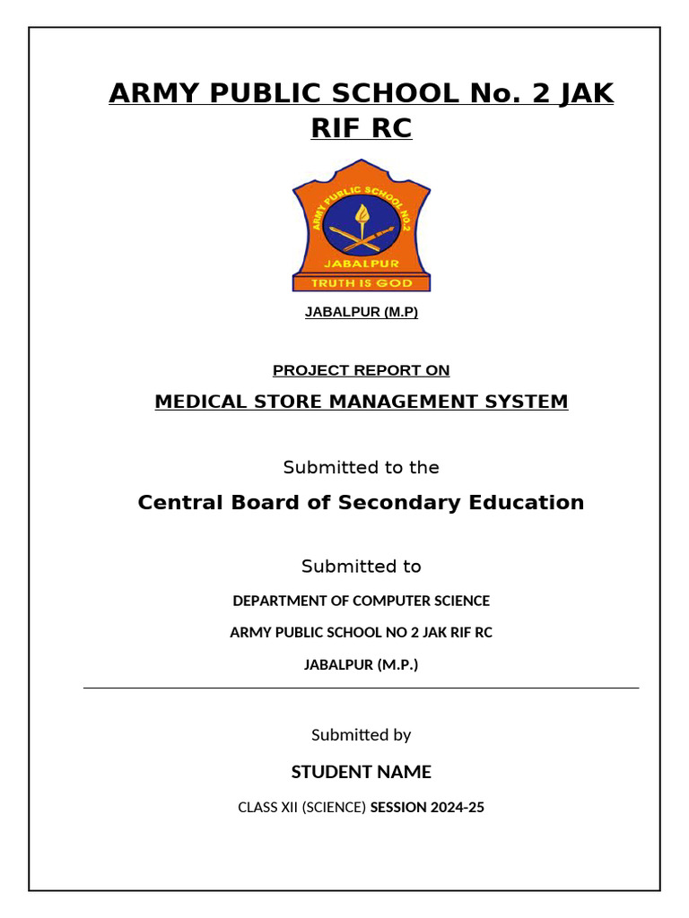 Medical Store Management System Report | PDF | My Sql | Java Virtual ...