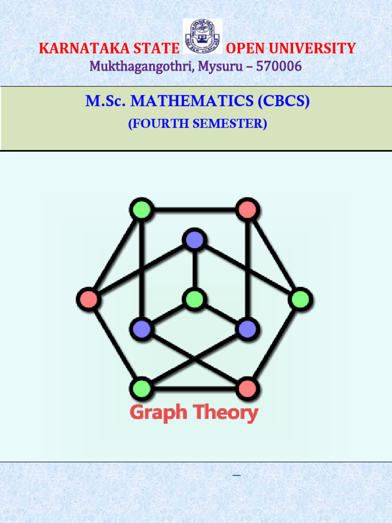 M.Sc. Mathematics: Graph Theory Course | PDF | Graph Theory ...