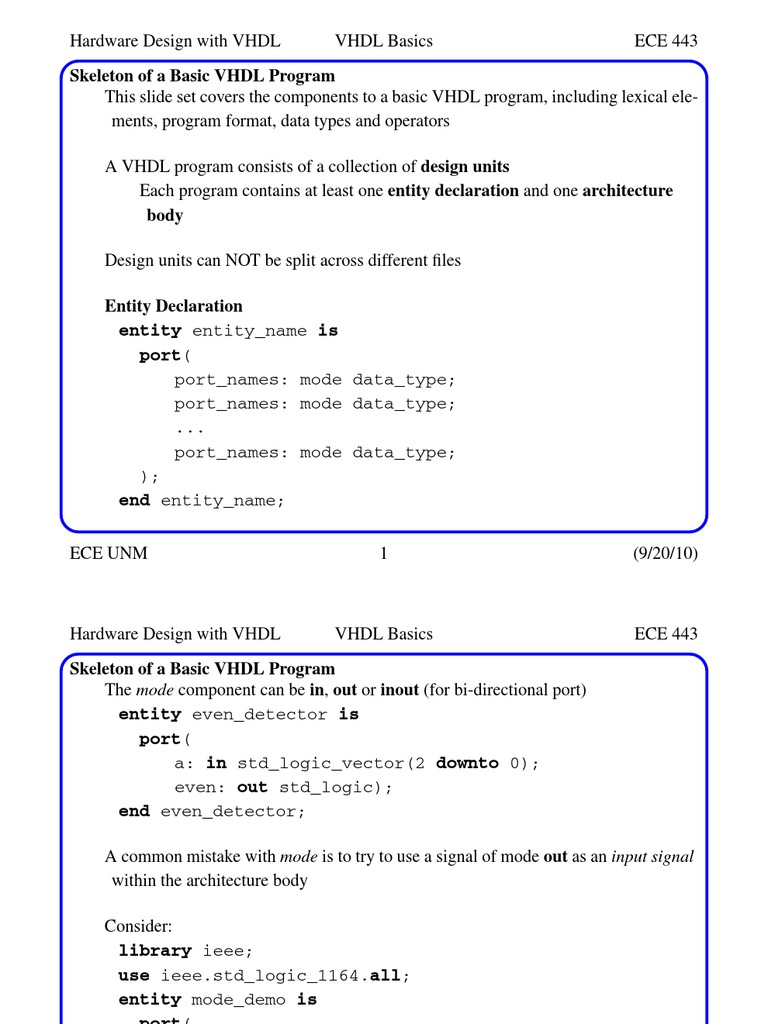 Vhdl Basics | Vhdl | Tipo de datos