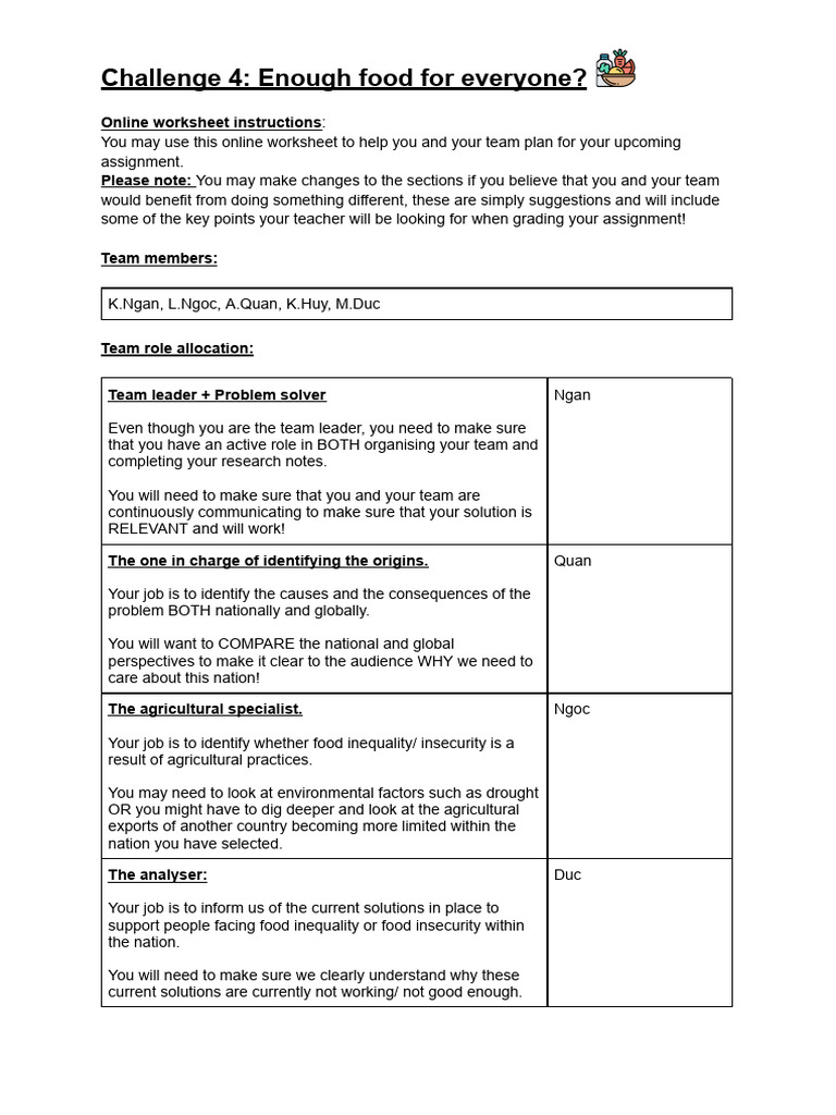 Group 1 Challenge 4_ Enough Food for Everyone_ | PDF | Food Security ...