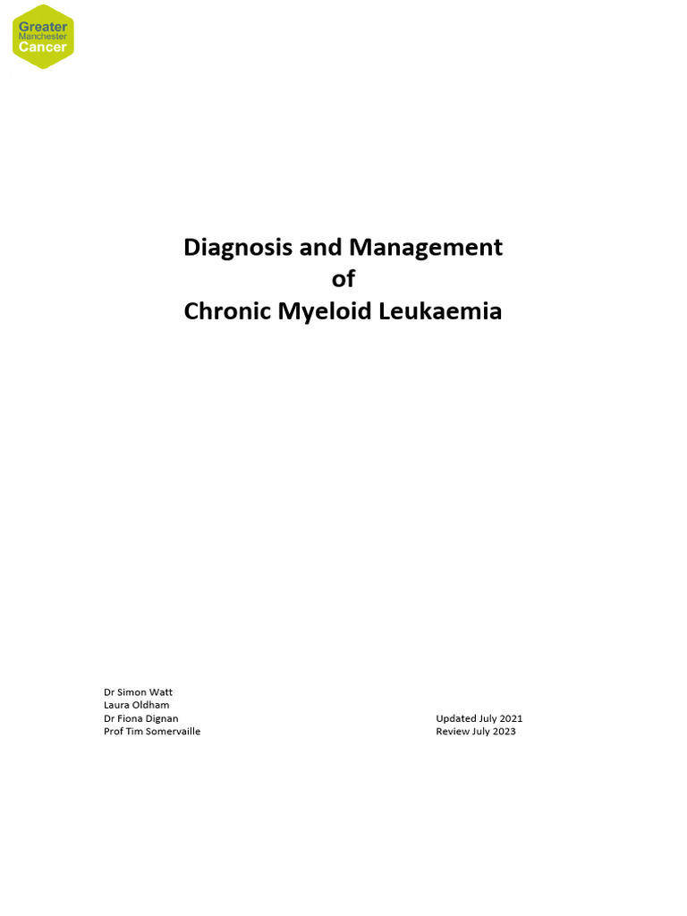 5greater Manchester and Cheshire Cancer Network Cml Guidelines 2021 ...