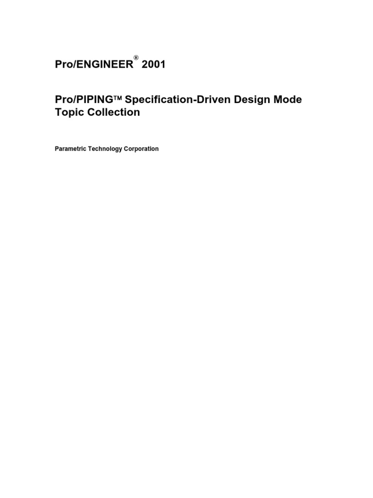 PTC Pro Engineer Piping | PDF | Technology & Engineering