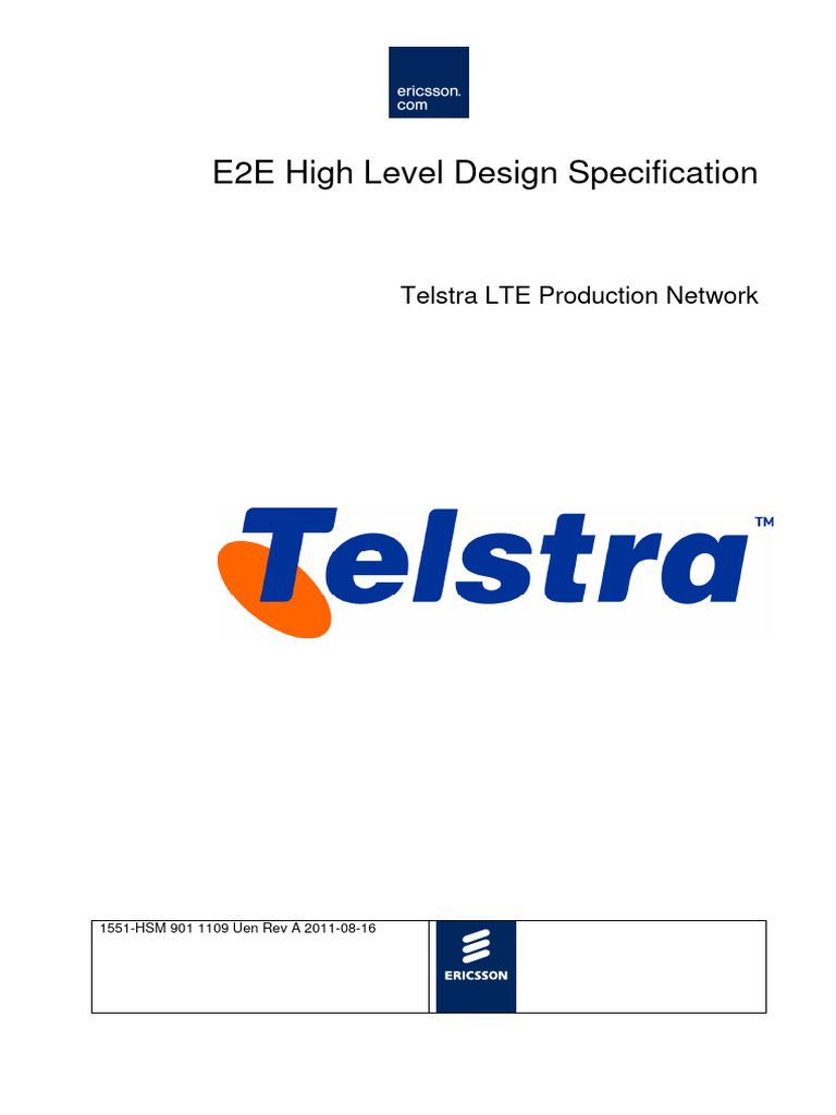 Telstra LTE Network Design Specification | PDF | Ip Multimedia ...