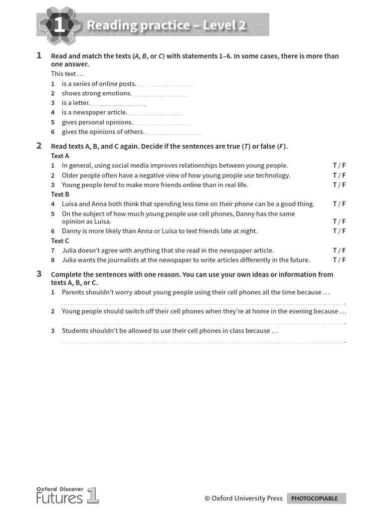 Level 2 Reading Practice: Social Media Insights | PDF
