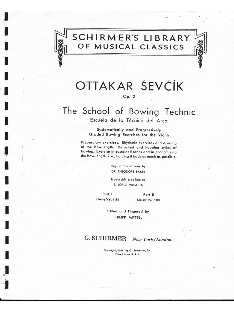 Sevcik - Op. 2 Part 1 - Bow Technique PDF | PDF