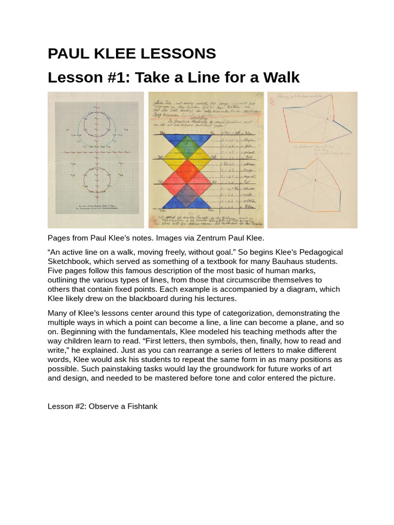 Paul Klee's Art Lessons Explained | PDF | Color