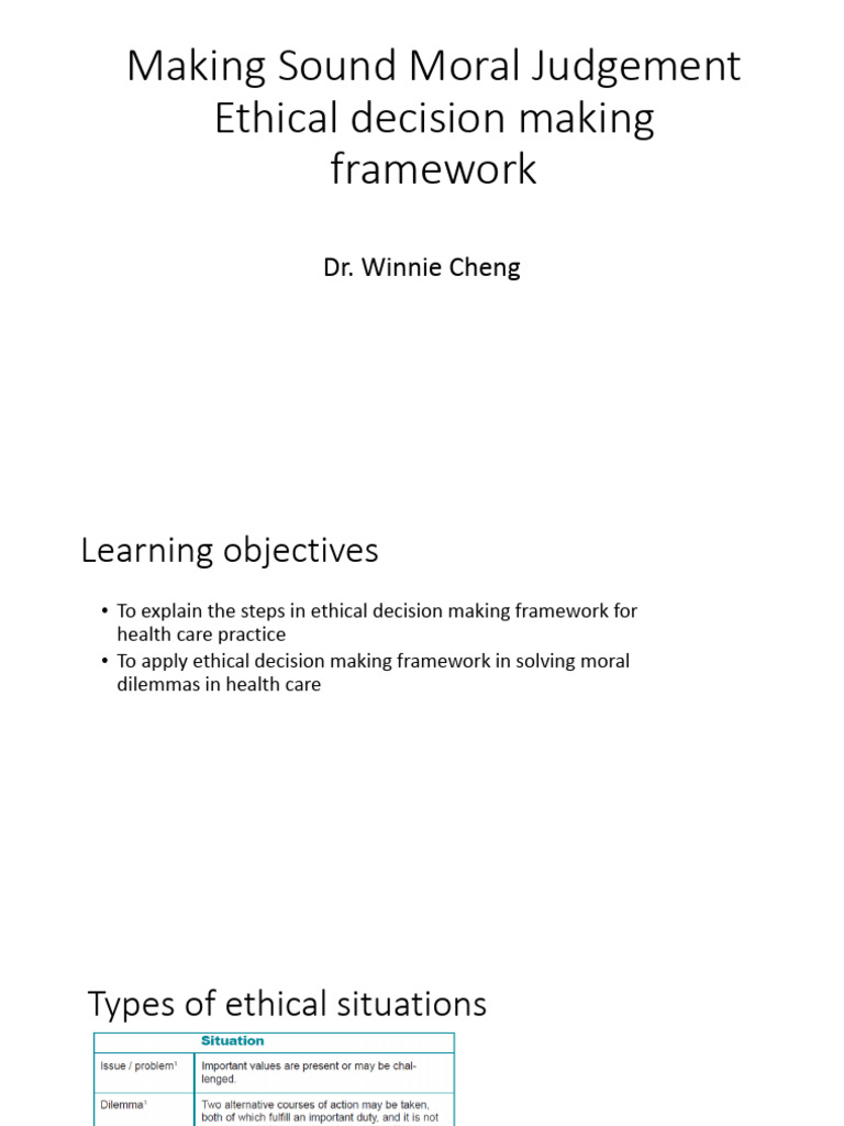 Ethical Decision-Making in Healthcare | PDF | Decision Making | Morality