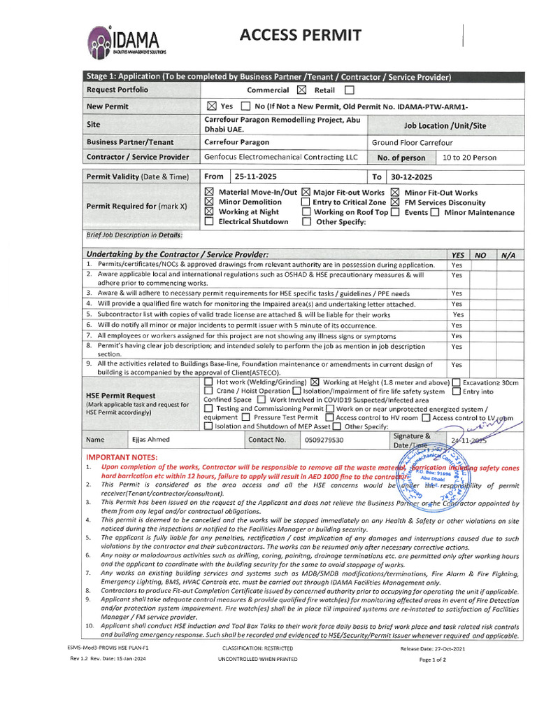 Access Permit | PDF