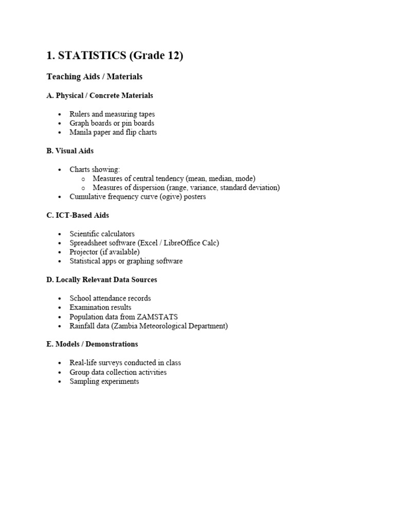 Teaching Materials for Grade Twelves Term One -2026 | PDF