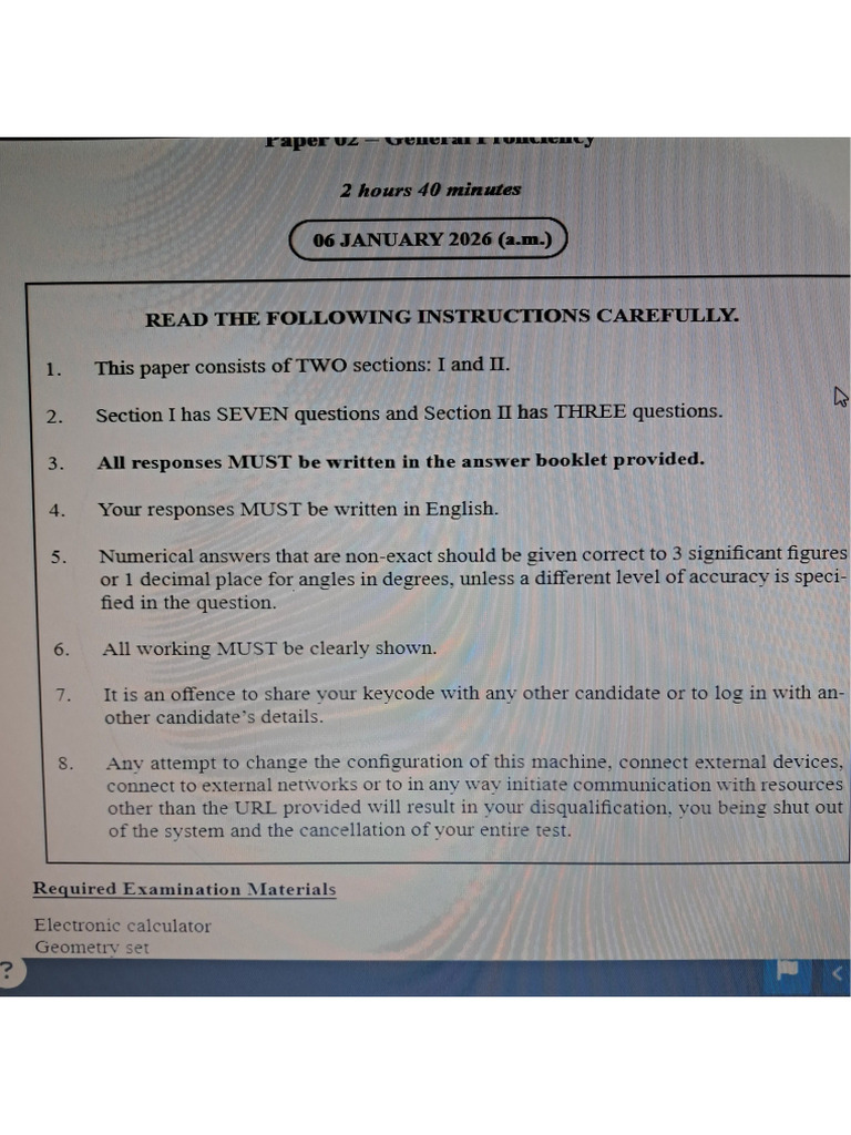 Math's 2026 Paper 2 | PDF