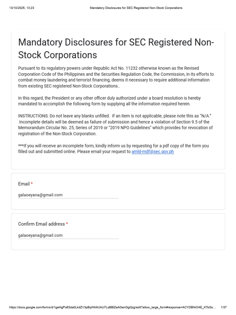 SEC Non-Stock Corporations Disclosures | PDF | Mindanao
