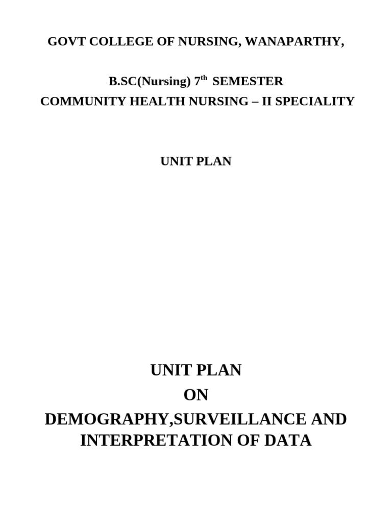 Demography and Data Interpretation in Nursing | PDF | Demography ...