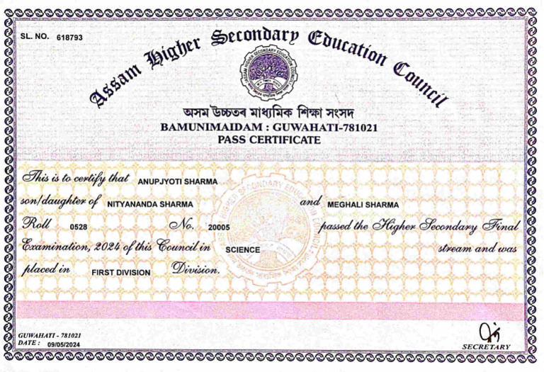 Hs Certificate | PDF