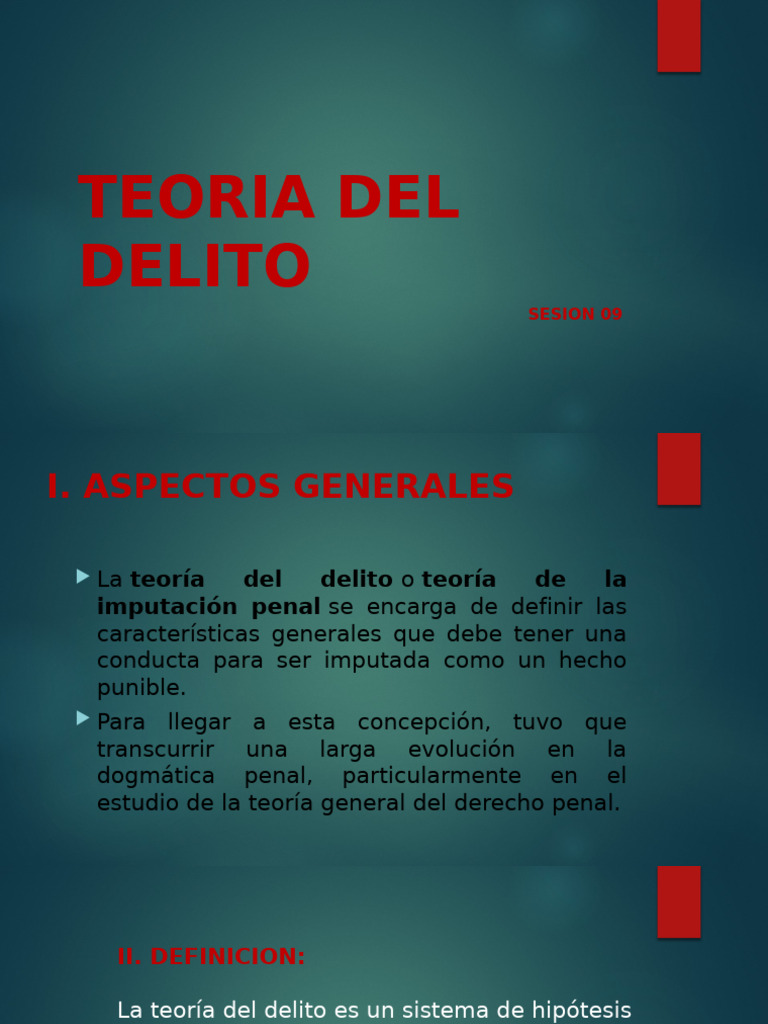 Teoría del Delito: Elementos y Tipos | PDF | Derecho penal | Intención ...