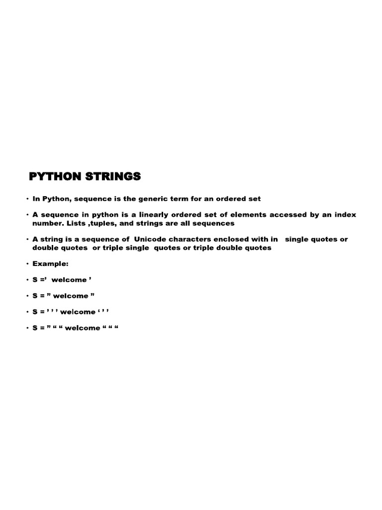 9. Python Strings | PDF