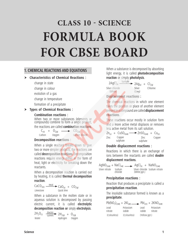 Science-Formula-Book-1_260101_190535 | PDF | Central Nervous System ...