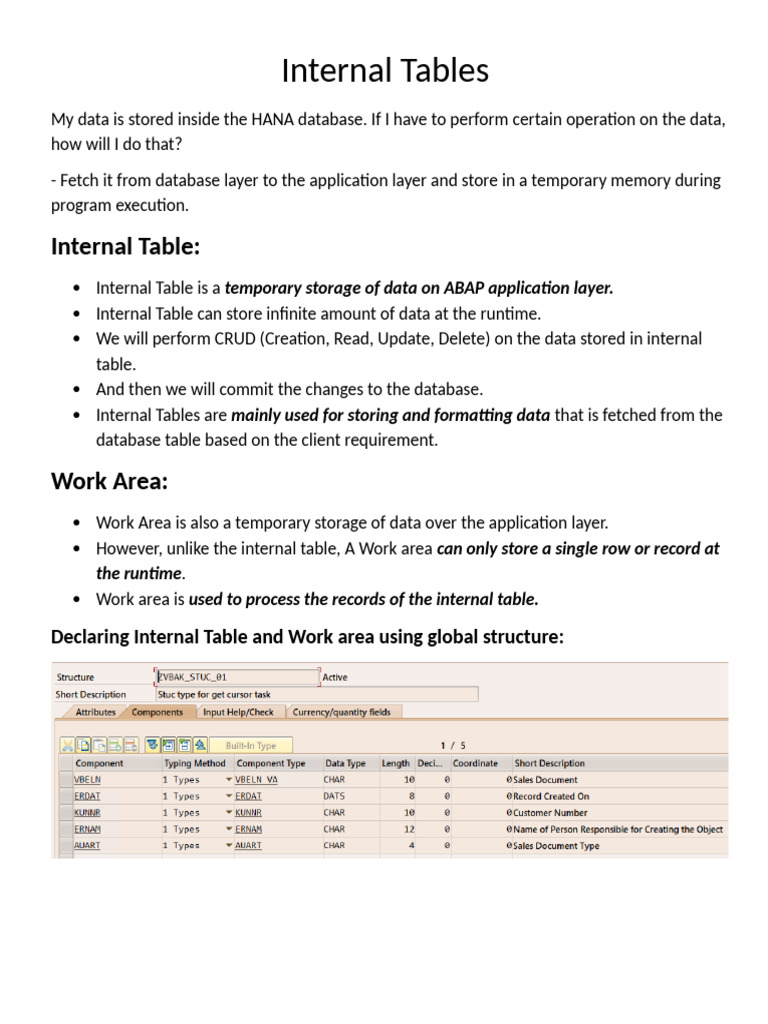 Internal Tables | PDF | Databases | Computer Science