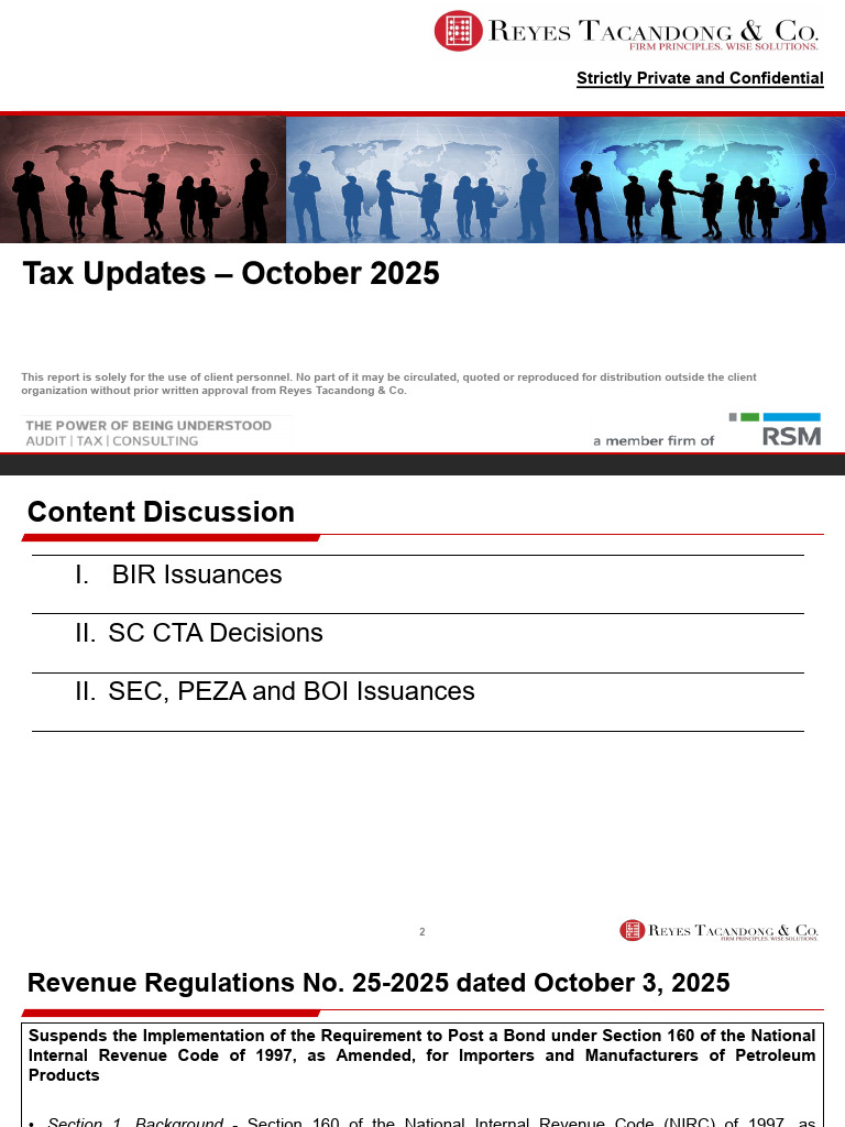 October 2025 Tax Updates Report | PDF | Tax Exemption | Taxes