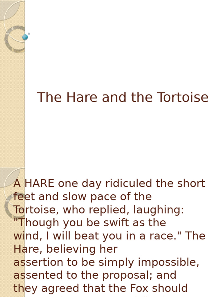 The Hare and the Tortoise | PDF
