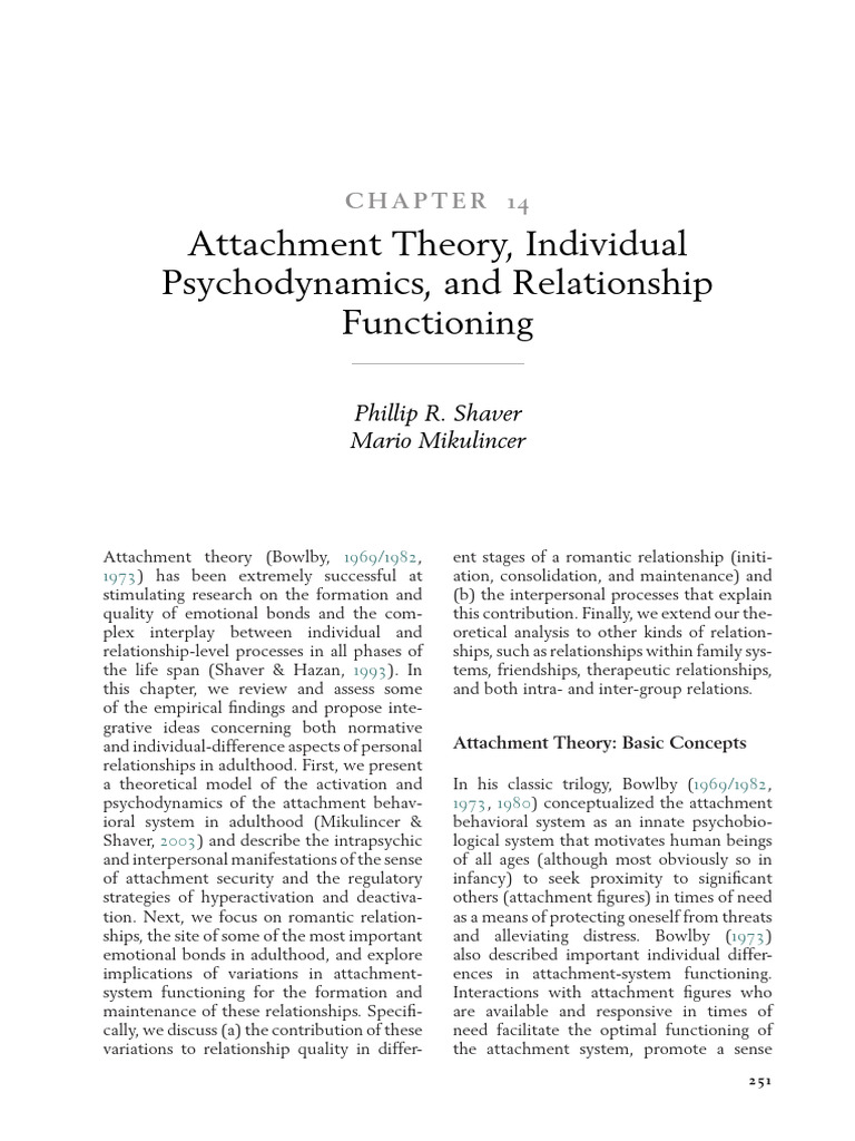Attachment Theory in Adult Relationships | PDF | Attachment Theory ...