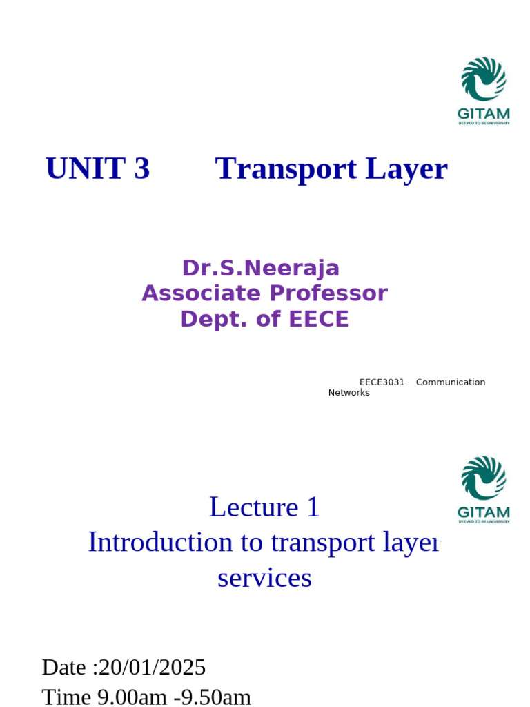 Understanding Transport Layer Services | PDF | Computer Network ...