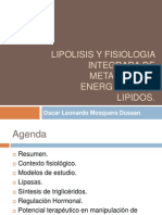 Lipolisis y La Integrada Fisiologia de Metabolismo Energetico