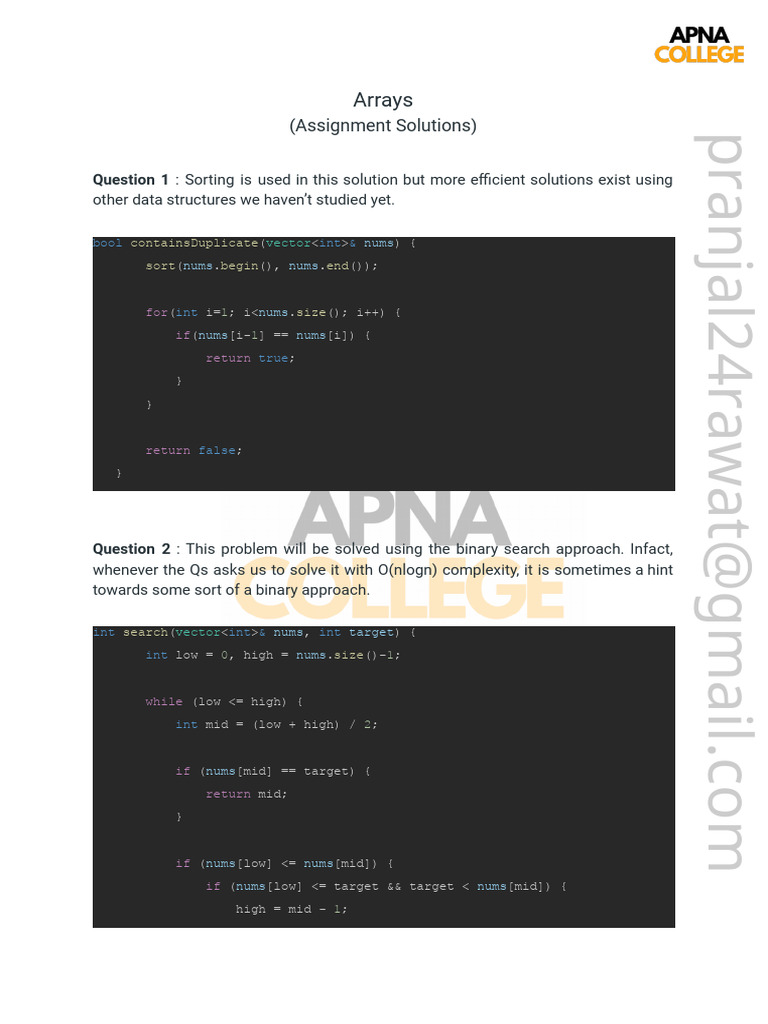 Arrays Ans | PDF