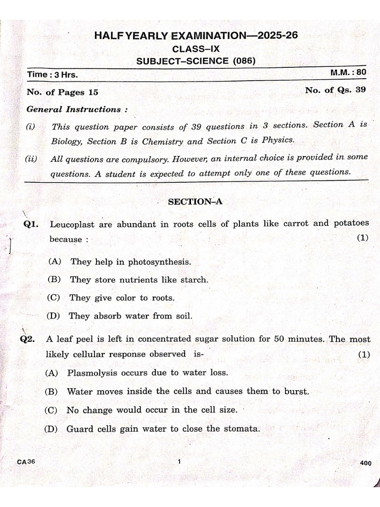Science - Hia - 9- DAV | PDF