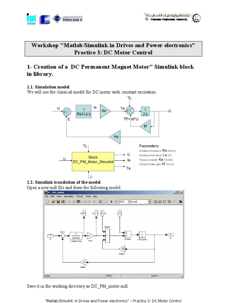 Practice3 DC Motor Control | PDF | Power Electronics | Control Theory