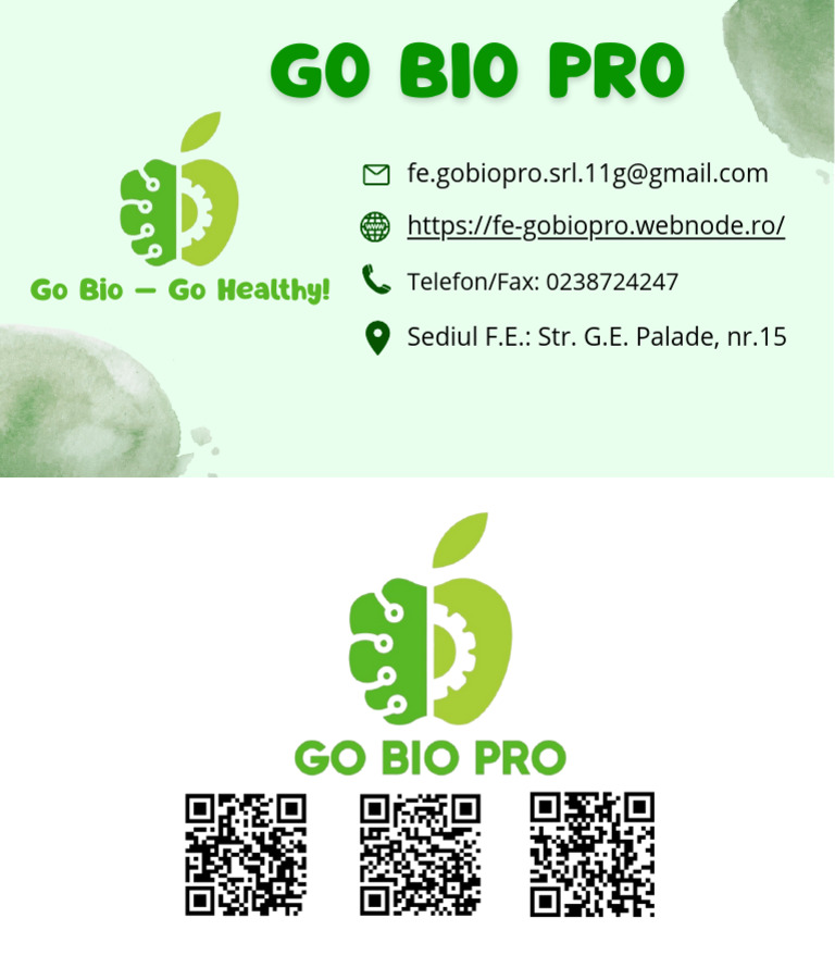 Go Bio Pro Carte Vizita | PDF