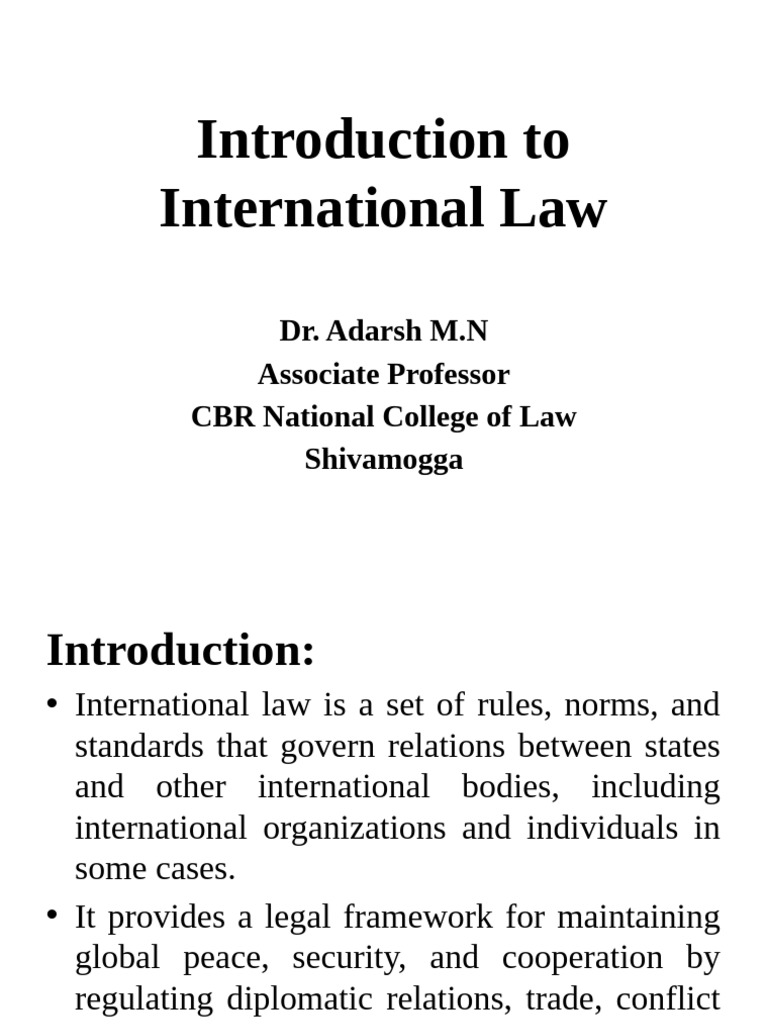 Overview of International Law Principles | PDF | International Law | Treaty