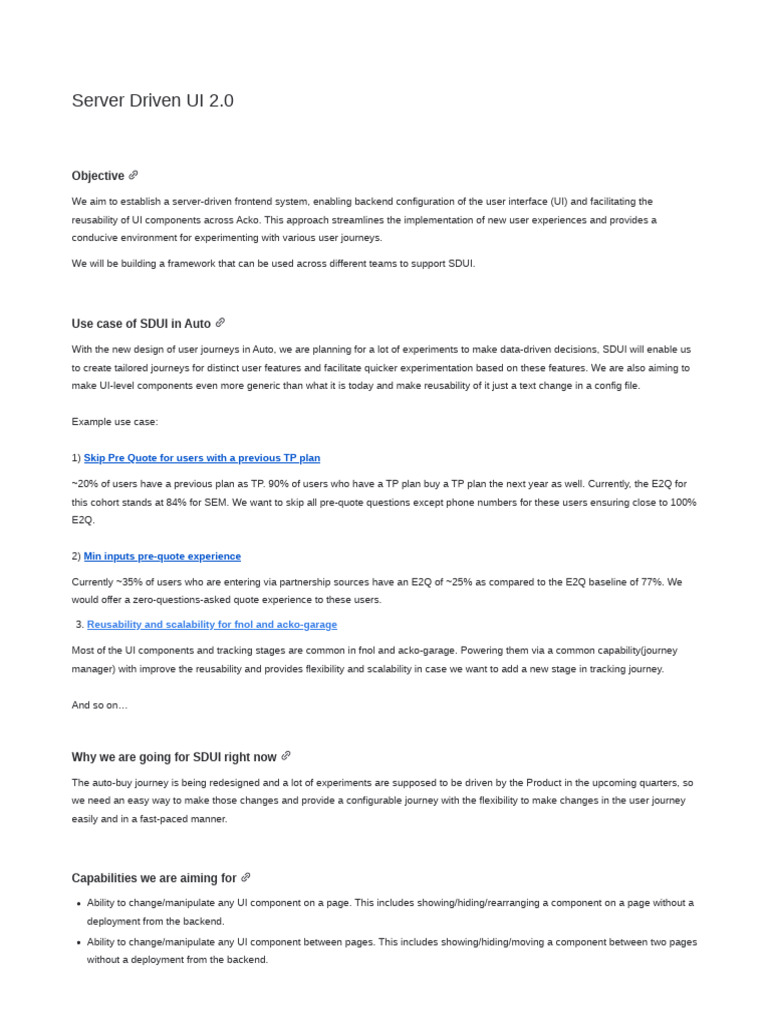 Server Driven UI 2.0 Framework Overview | PDF