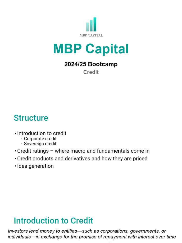 24 25 Session 4 Credit Fundamentals.pptx | PDF | Swap (Finance ...
