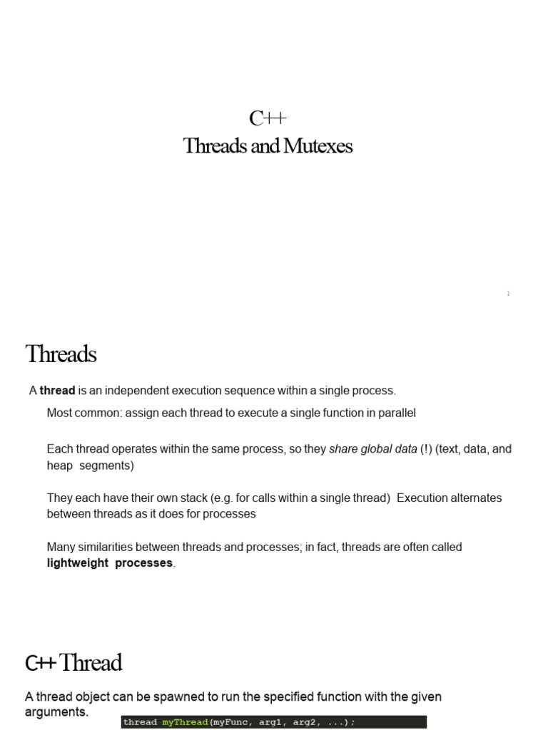 C++ Threading: Mutexes and Safety | PDF | Programming Paradigms ...