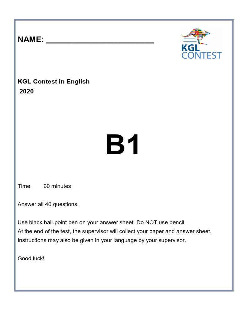 B1 stage 1_2020 | PDF