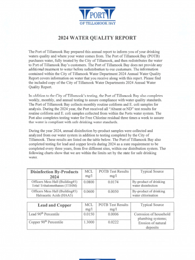2024 POTB Water Quality Report | PDF