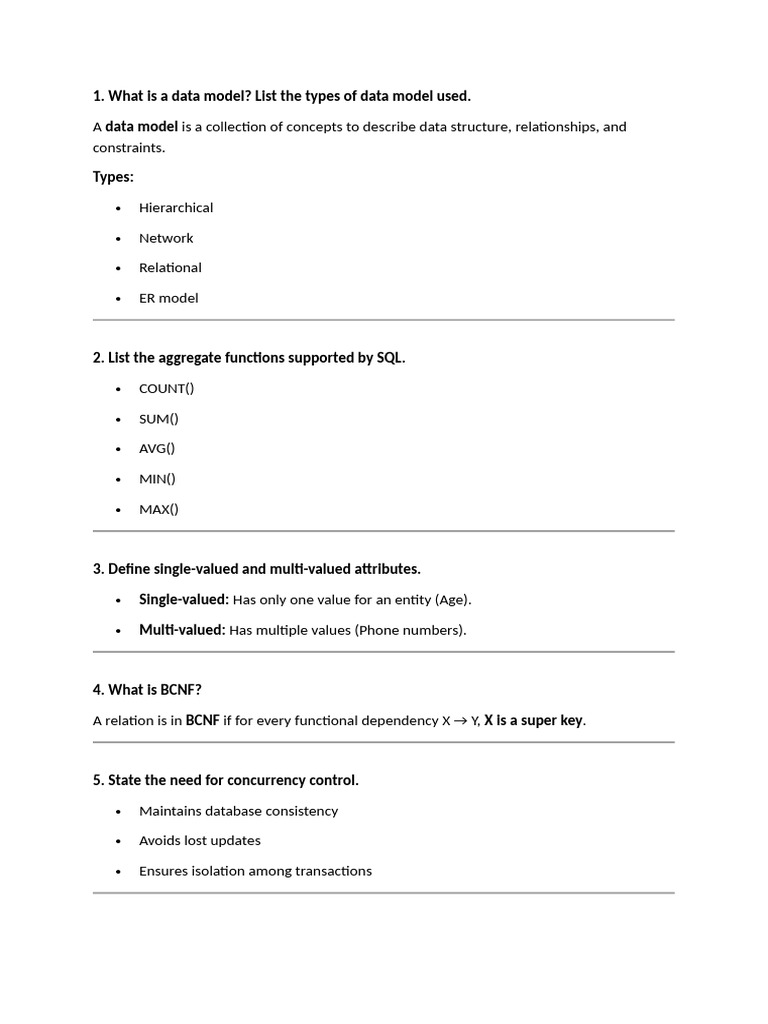 Data Models and DBMS Functions Explained | PDF | Databases | Database ...