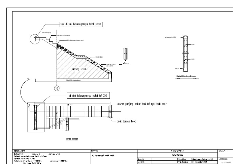 Detail Struktur Beton dan Tangga | PDF