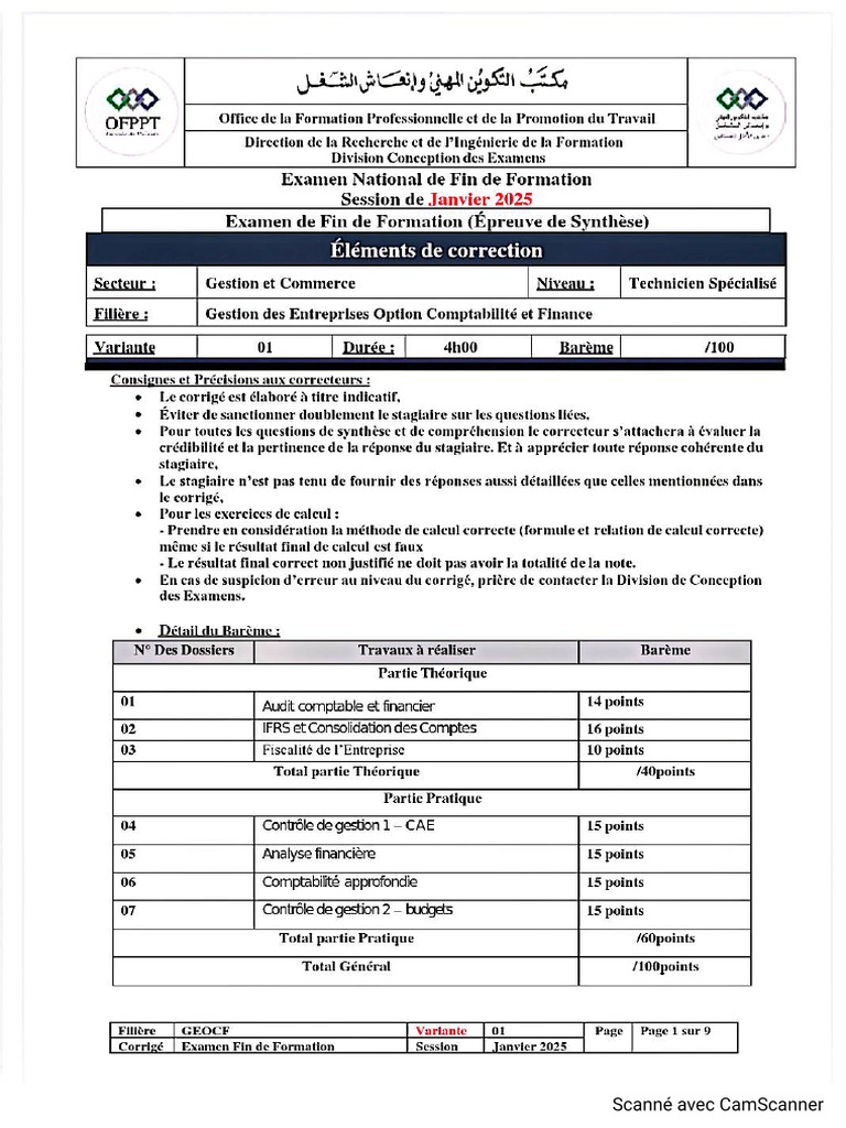 Correction Eff 2025 v1 | PDF
