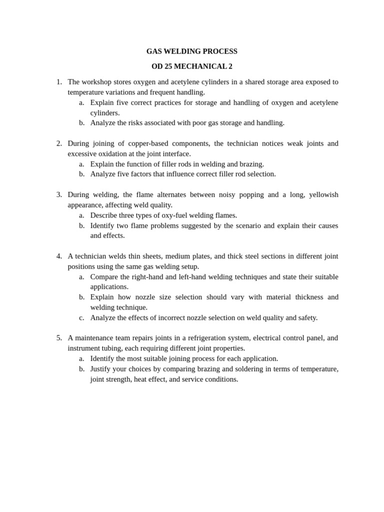 Gas Welding Process: Safety and Techniques | PDF