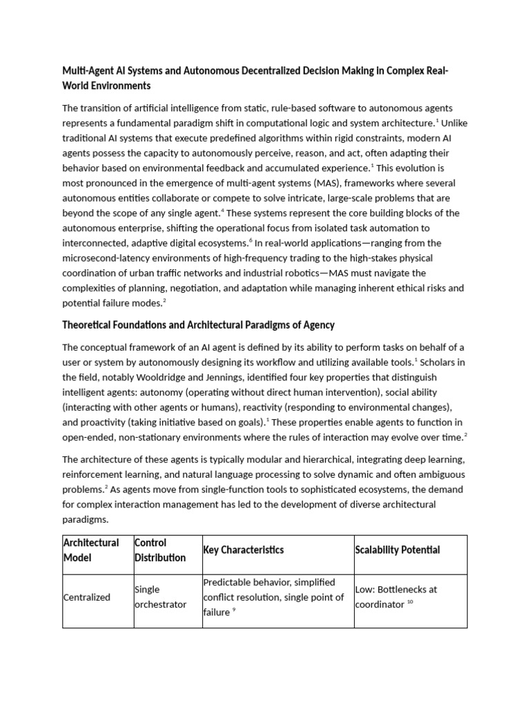 Multi-Agent AI Systems in Decision Making | PDF | Artificial ...