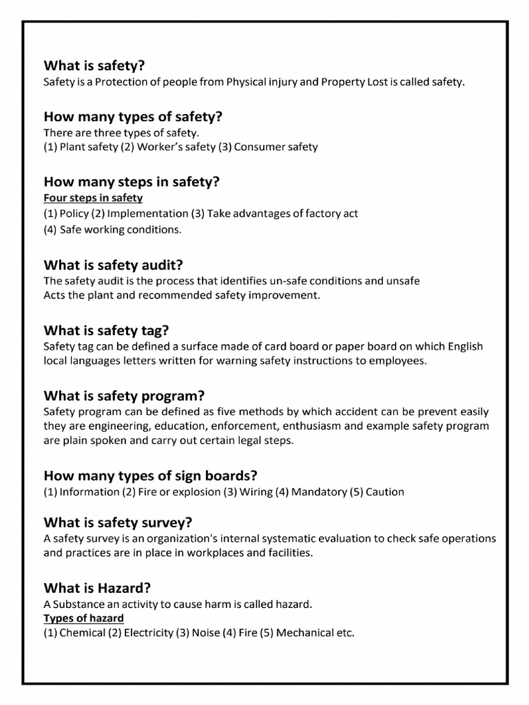 Basic Safety | PDF
