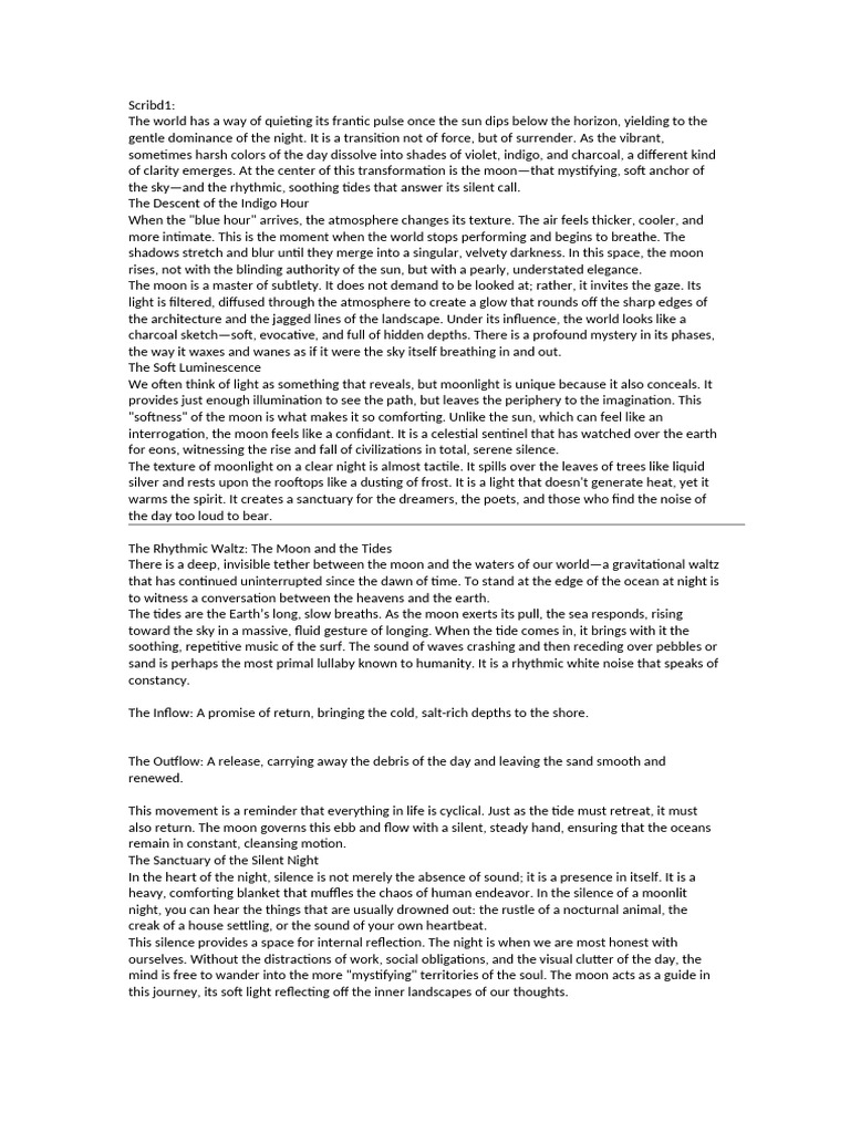 Scribd 1 | PDF | Moon | Sky