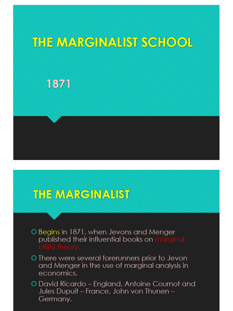 Overview of the Marginalist School | PDF | Economics | Microeconomics