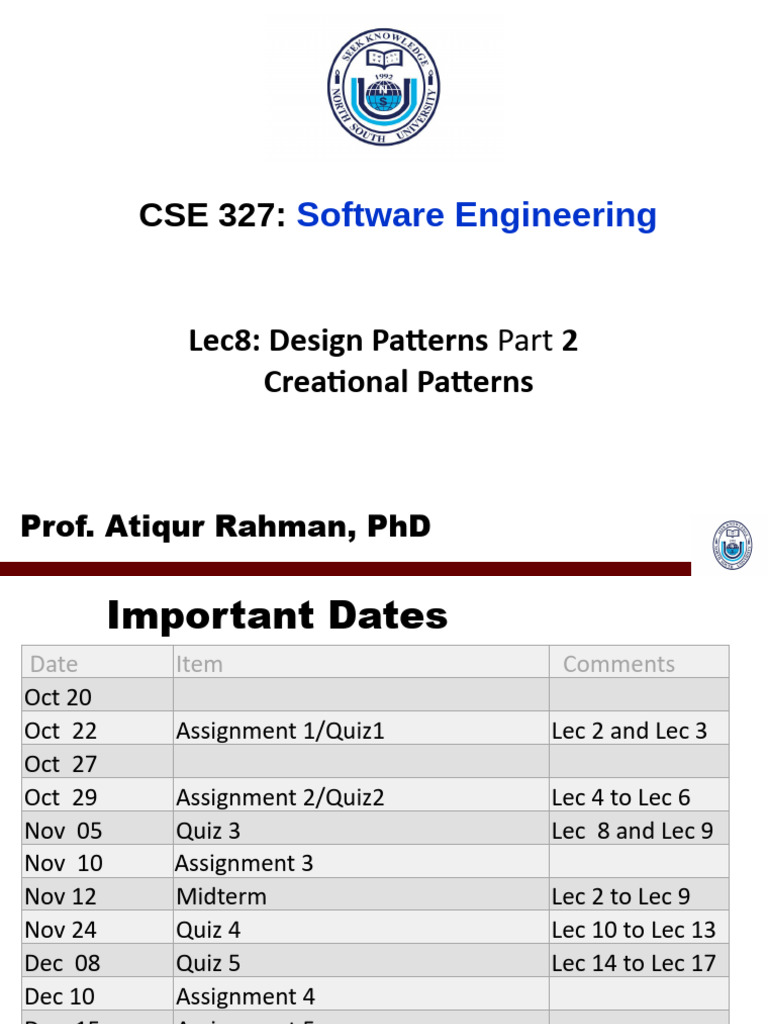 Creational Design Patterns Overview | PDF | Class (Computer Programming ...