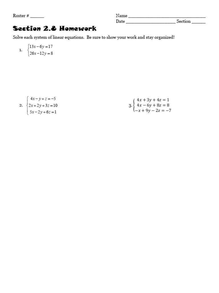 Alg2Ext Section 2.8 Homework | PDF