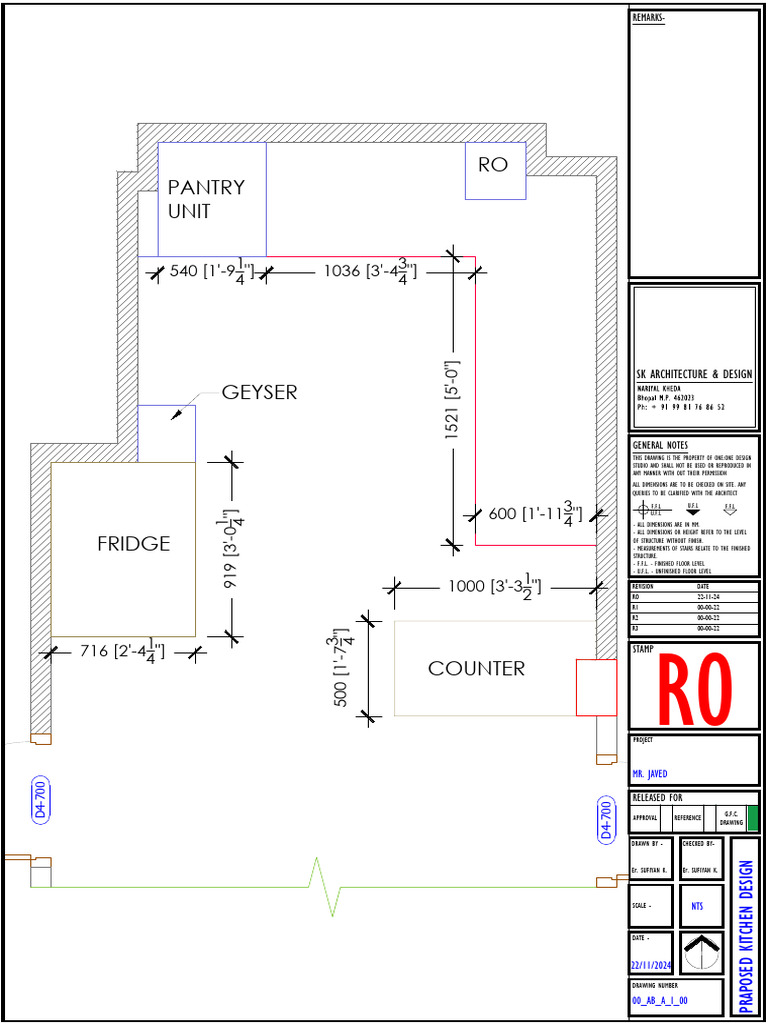 Proposed Kitchen Design Layout | PDF