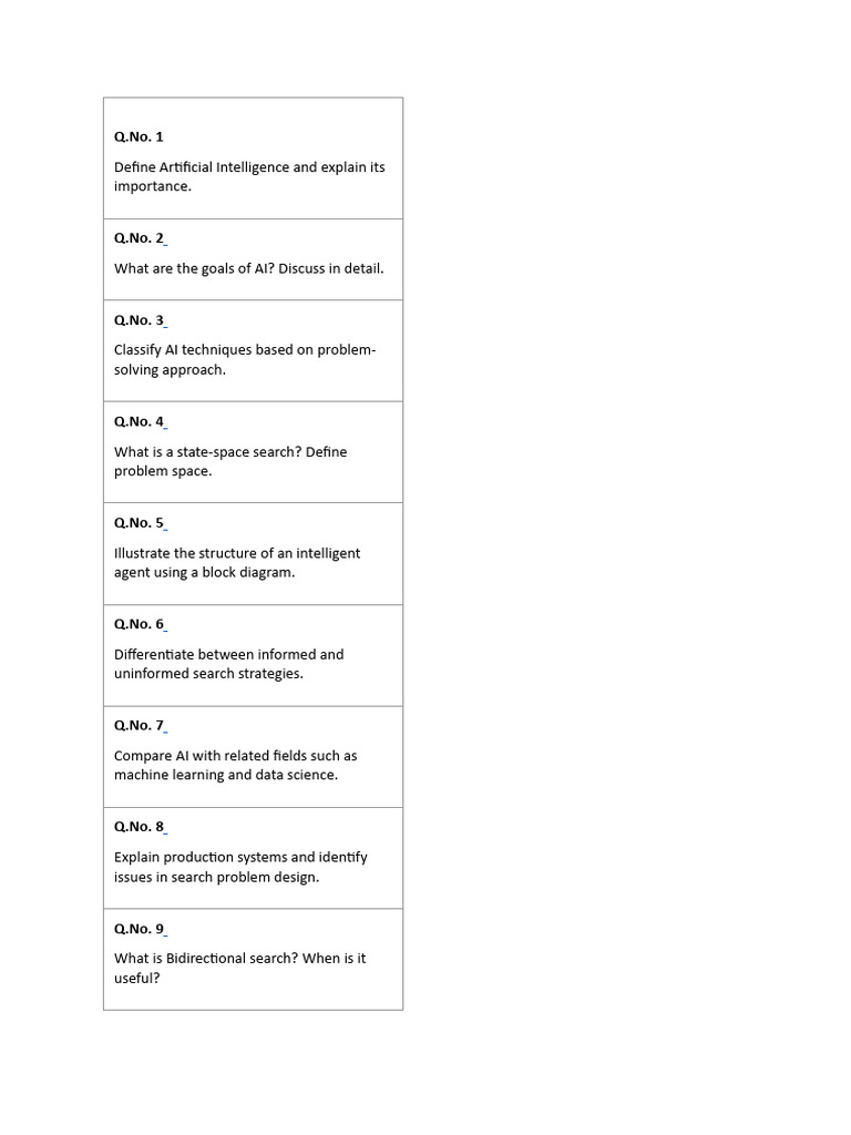 Comprehensive AI Concepts and Techniques | PDF | Artificial ...