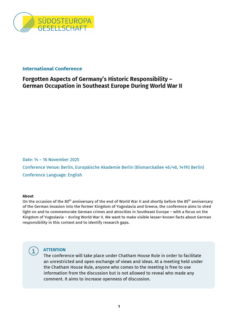 Program_German Responsibility World War II in SOE_Nov2025 (3) | PDF ...